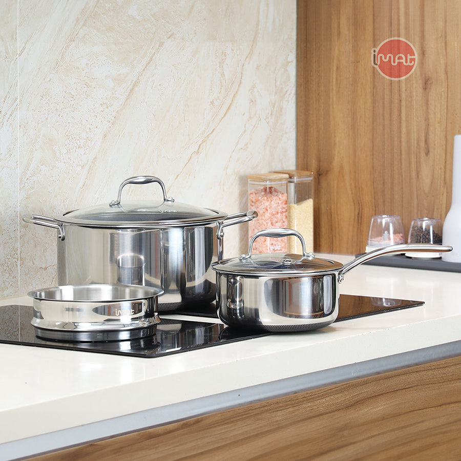 Bộ 2 nồi iMat Hybrid lòng xanh 18 - 26
