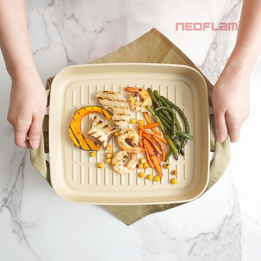 Chảo nướng Fika 28cm, tráng gốm không dính, đáy từ