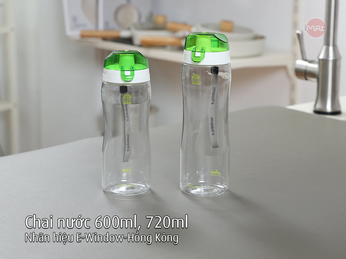 Chai nước Tritan E-Window 600ml, 720ml – Sản xuất tại Hàn Quốc