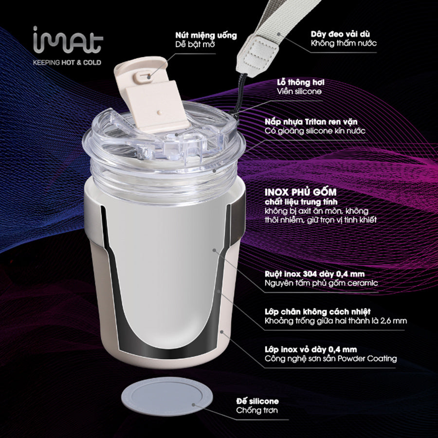 Cốc lắc inox giữ nhiệt 240ml