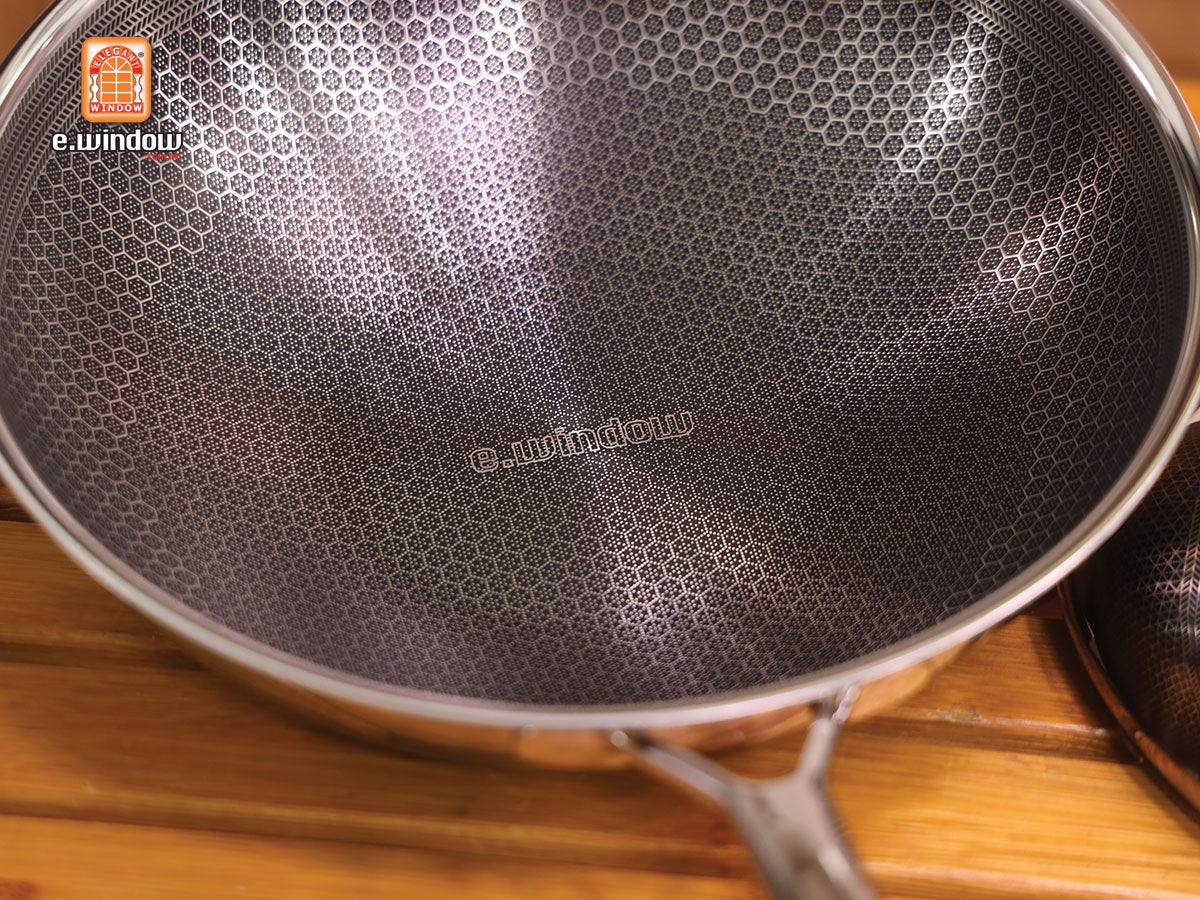 Chảo xào 30cm Blackcube E.Window, chống dính 2 mặt