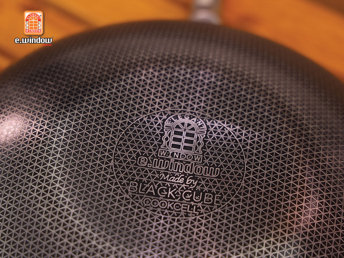 Chảo xào 30cm Blackcube E.Window, chống dính 2 mặt