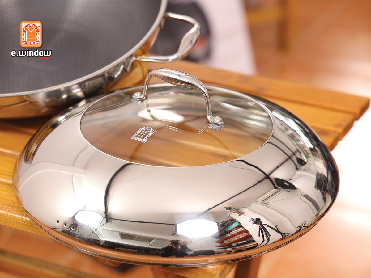 Chảo xào 34cm E.Window,chống dính 1 mặt, kim cương nhân tạo