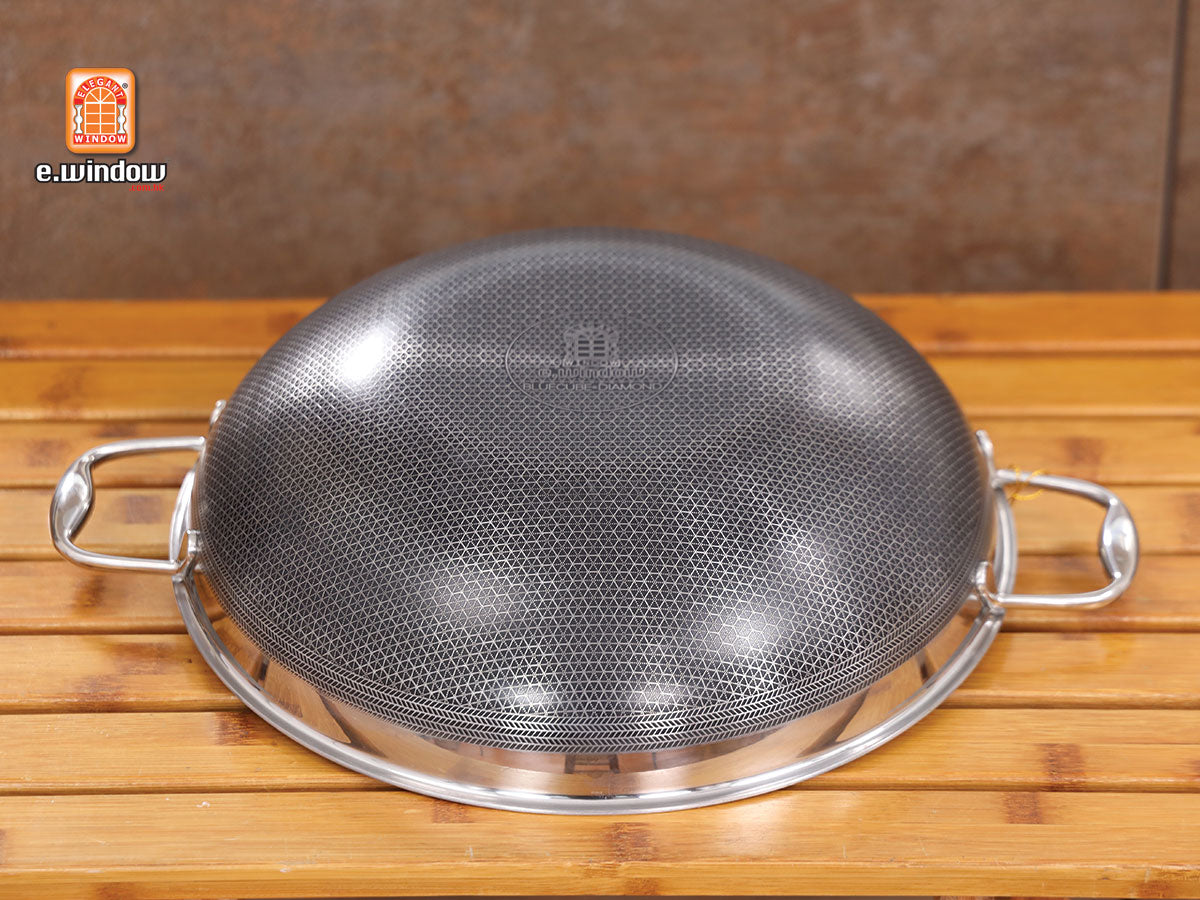 Chảo xào 34cm E.Window,chống dính 2 mặt,kim cương nhân tạo