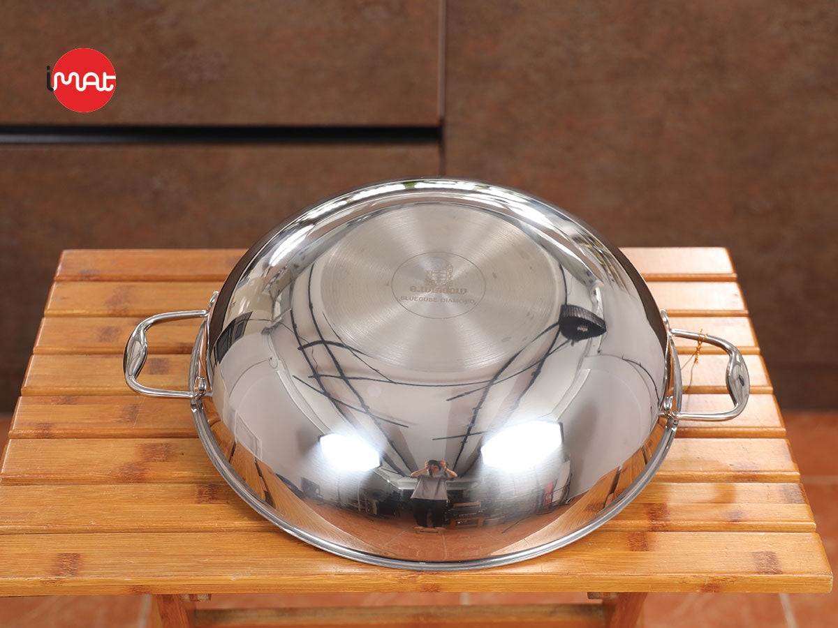 Chảo xào 36cm E.Window,chống dính 1 mặt, kim cương nhân tạo