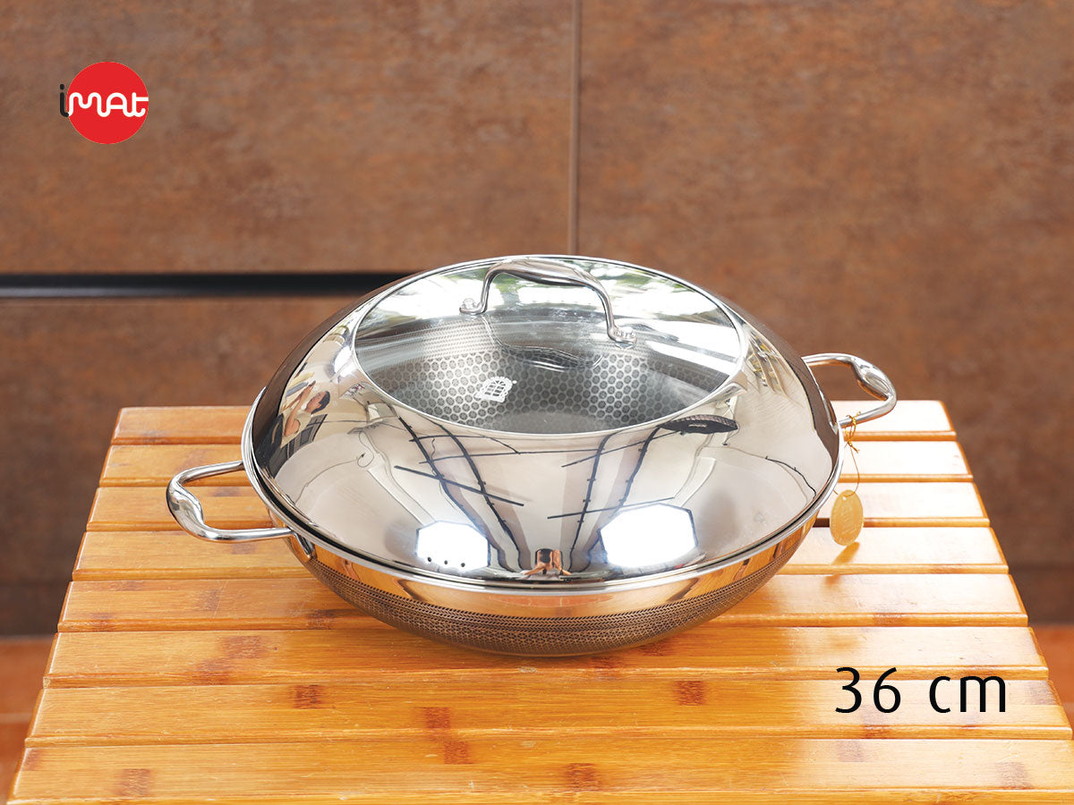 Chảo xào 36cm E.Window,chống dính 2 mặt,kim cương nhân tạo