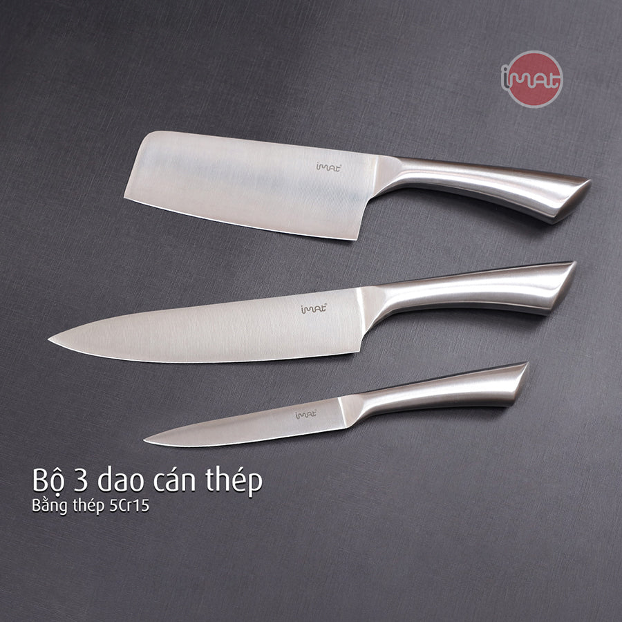 Bộ dao cán gỗ, cán thép iMat