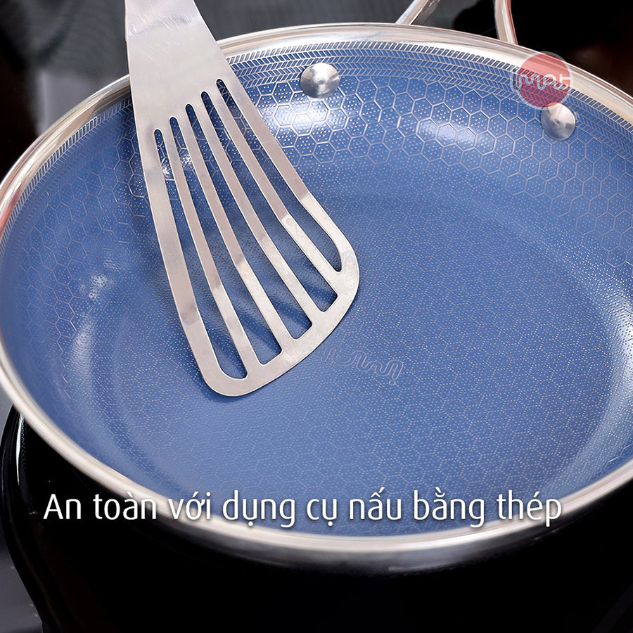 Bộ 5 nồi chảo iMat Hybrid lòng xanh