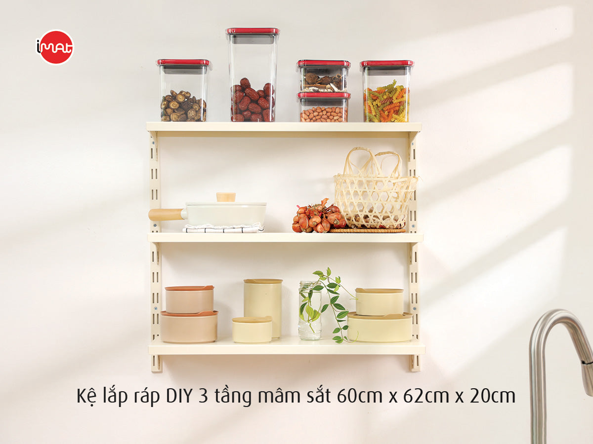 Kệ lắp ráp DIY 3 tầng mâm sắt