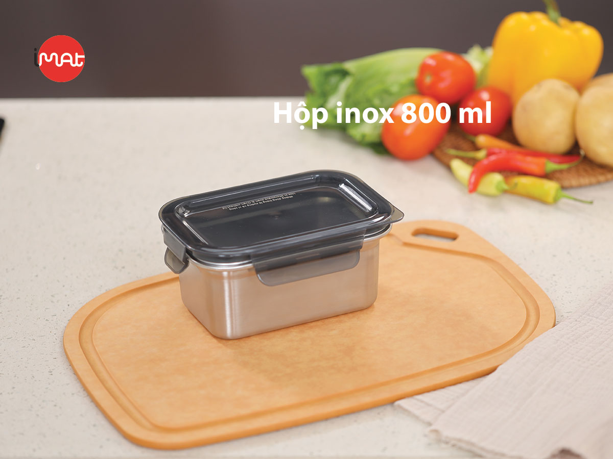 Hộp inox dùng vi sóng thành cao 800|1200|1600|3200ml