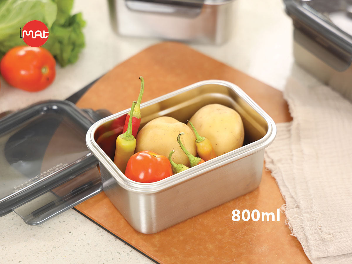 Hộp inox dùng vi sóng thành cao 800|1200|1600|3200ml