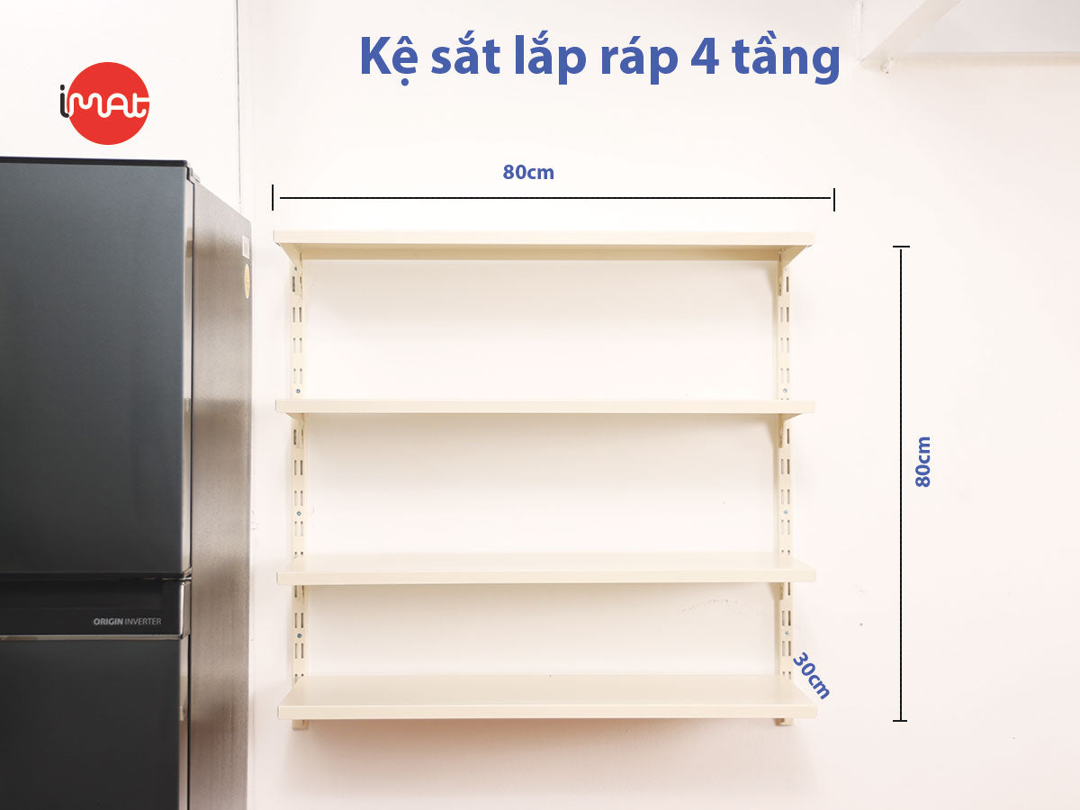 Kệ lắp ráp DIY 4 tầng mâm sắt