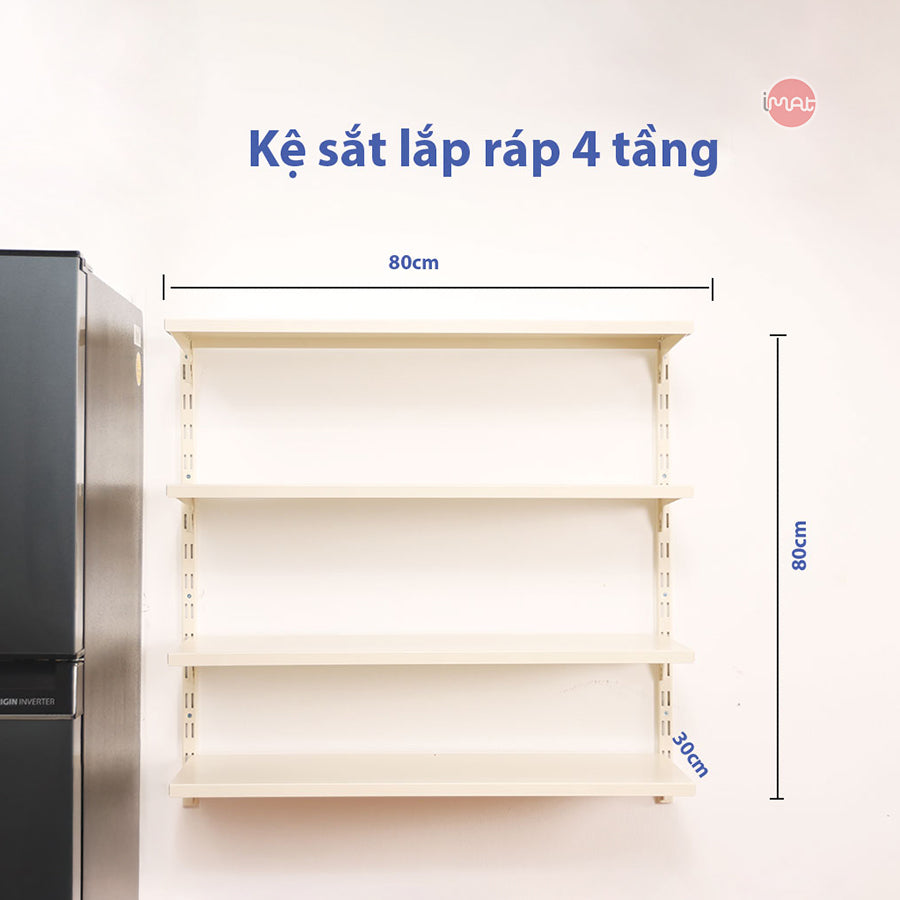Kệ lắp ráp DIY 4 tầng mâm sắt