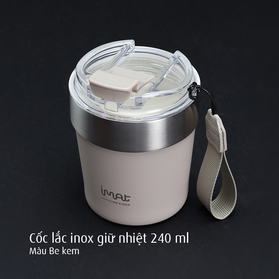 Cốc lắc inox giữ nhiệt 240ml