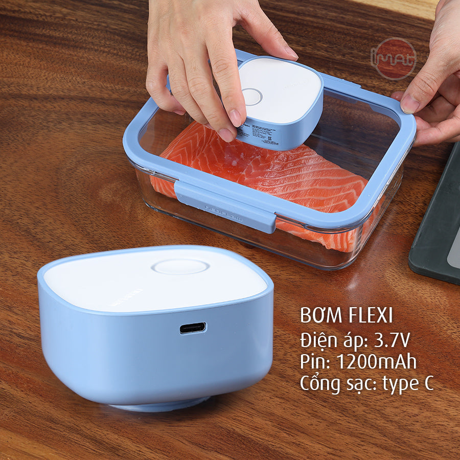 Bộ hộp thuỷ tinh chân không VACU 6 món có bơm