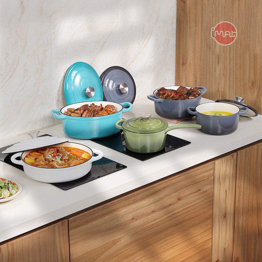 Nồi gang tráng men oval 30cm