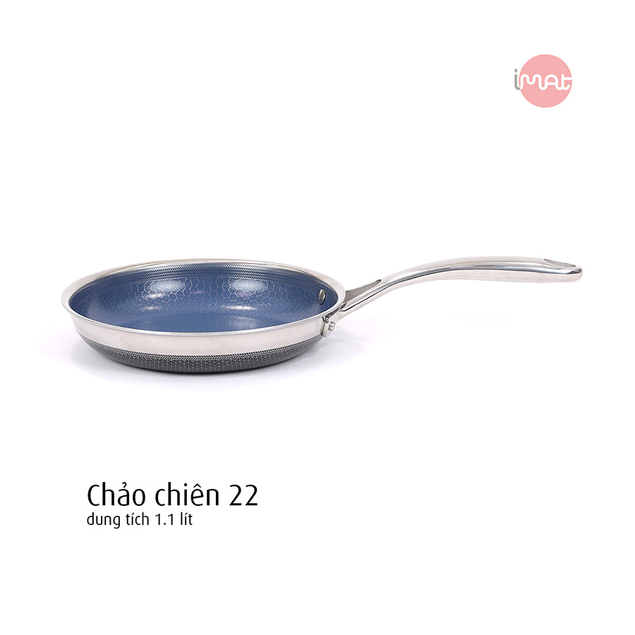 Bộ 5 nồi chảo iMat Hybrid lòng xanh