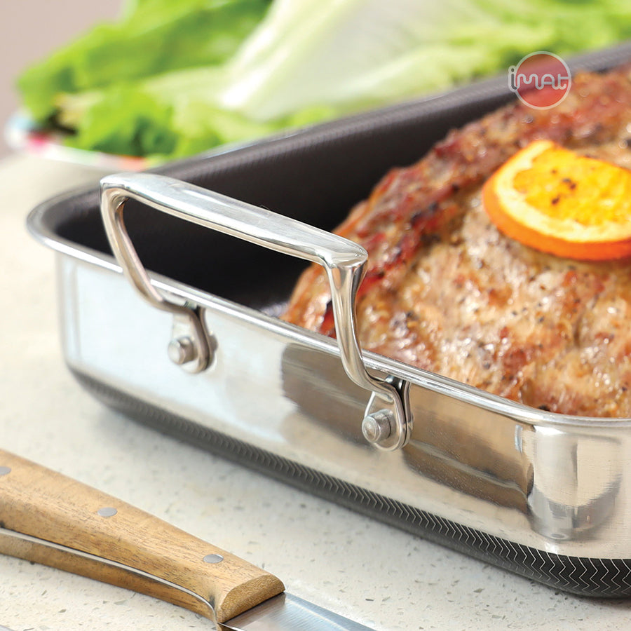 Chảo vuông đa năng 24 hai tay cầm iMat Hybrid