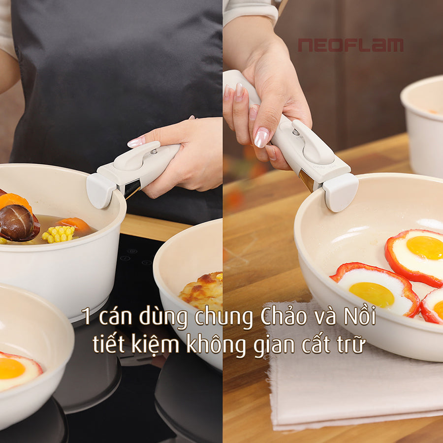 Bộ 3 nồi chảo cán rời Neoflam ( Đã bao gồm phí ship)