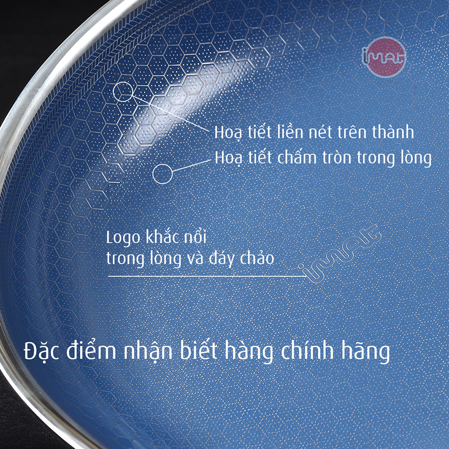 Bộ 5 nồi chảo iMat Hybrid lòng xanh