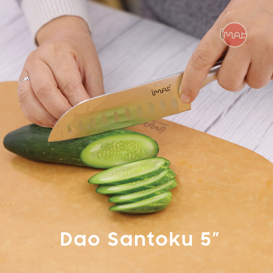 Dao Santoku nhỏ 5" iMat cán thép
