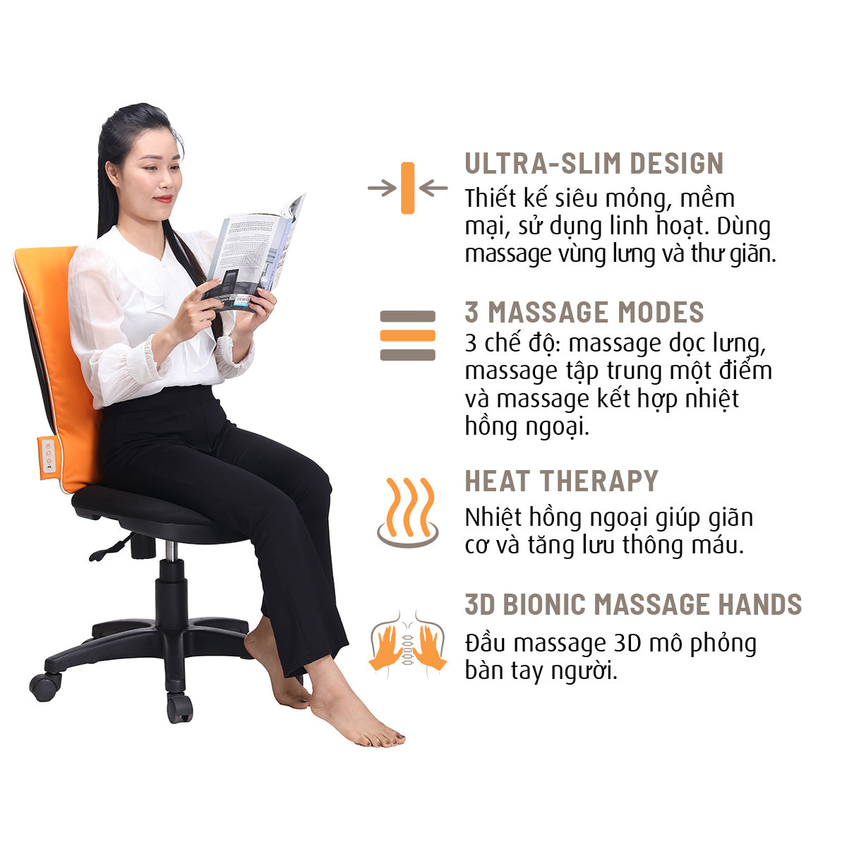 Đệm massage lưng