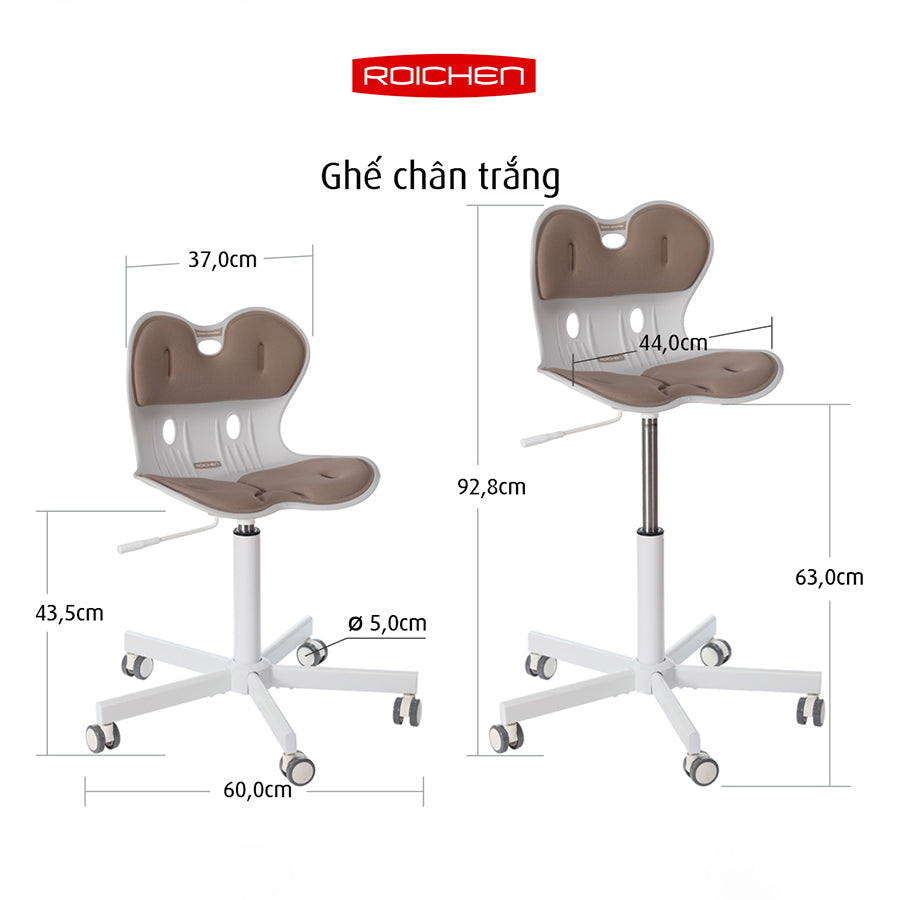 Ghế chỉnh dáng ngồi đúng WOW chân xoay Roichen