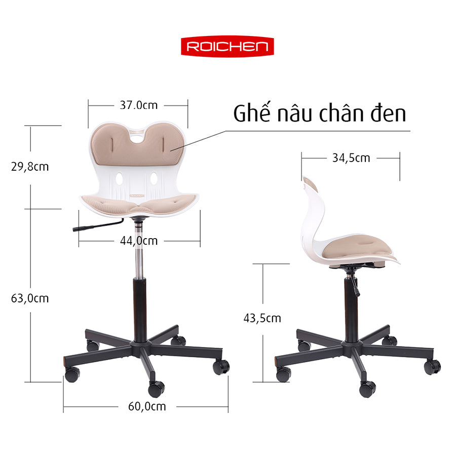 Ghế chỉnh dáng ngồi đúng WOW chân xoay Roichen