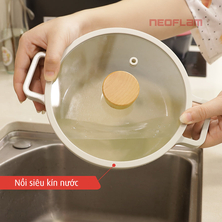 Nồi Fika Hàn Quốc, tráng gốm chống dính, đáy từ