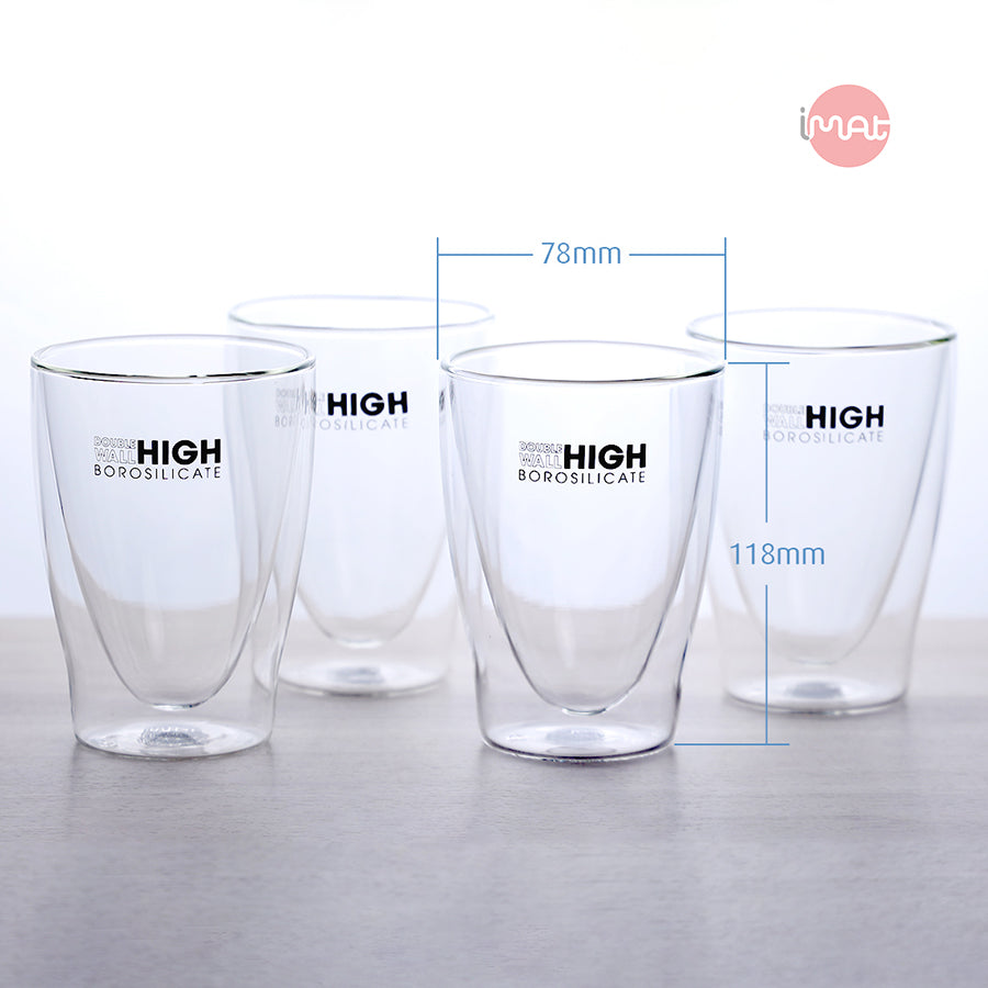 Bộ cốc LATE 2 thành 250ml bằng thuỷ tinh Borosilicate