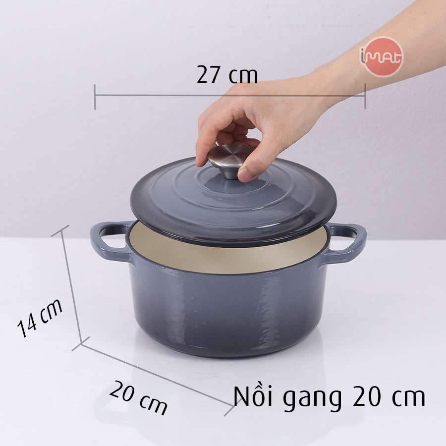 Nồi gang tráng men 20cm-22cm