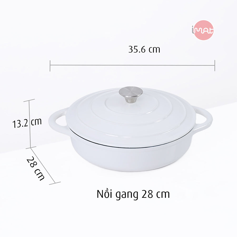 Nồi gang tráng men 28cm