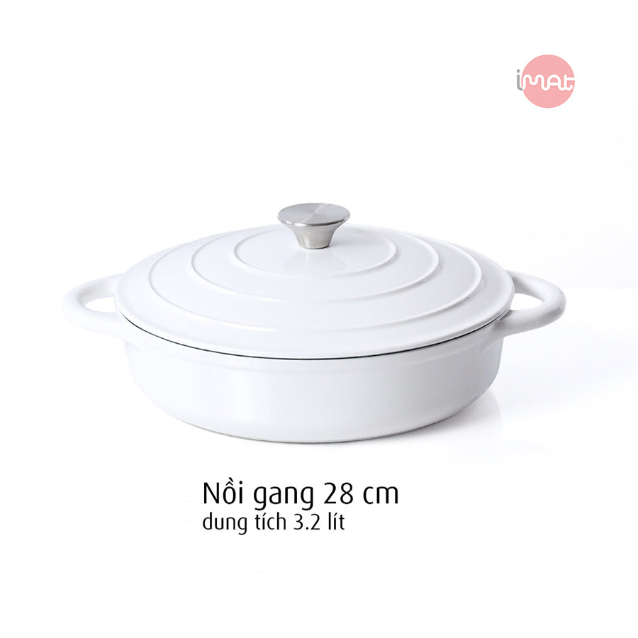 Nồi gang tráng men 28cm
