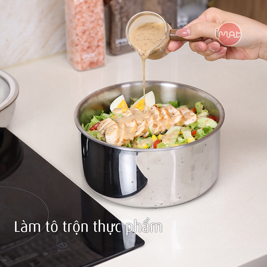 Bộ nồi chảo iNox cán rời 9 món - Không phủ lớp chống dính