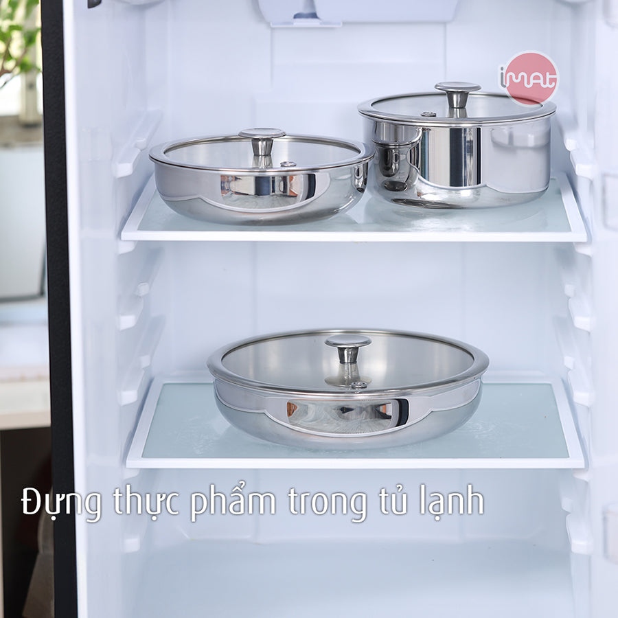 Bộ nồi chảo iNox cán rời 9 món - Không phủ lớp chống dính
