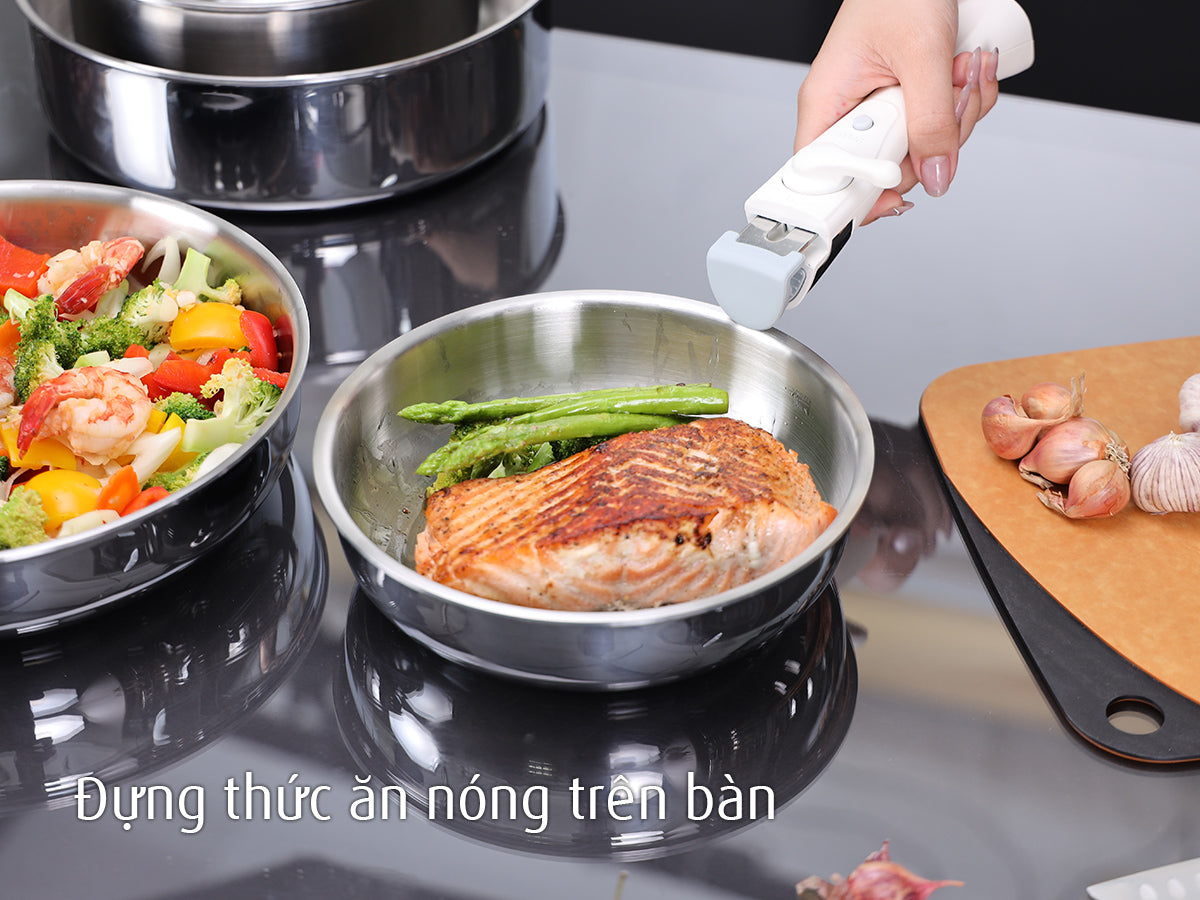 Bộ 5 nồi chảo iNox - Không phủ lớp chống dính