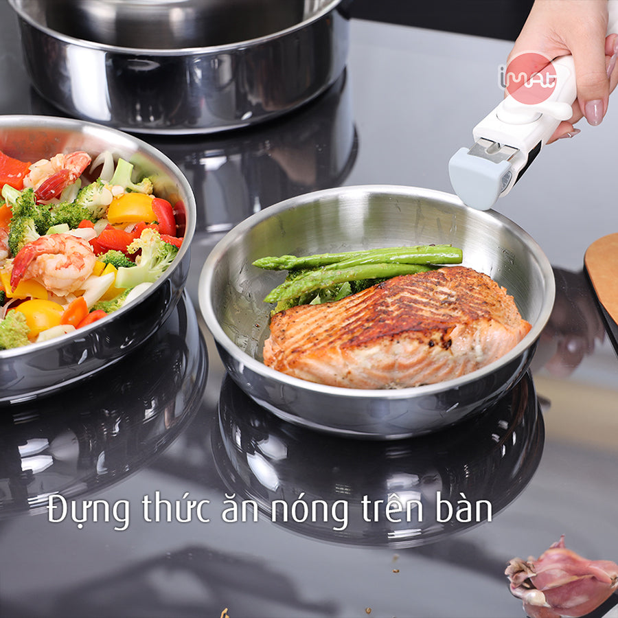 Bộ nồi chảo iNox cán rời 9 món - Không phủ lớp chống dính