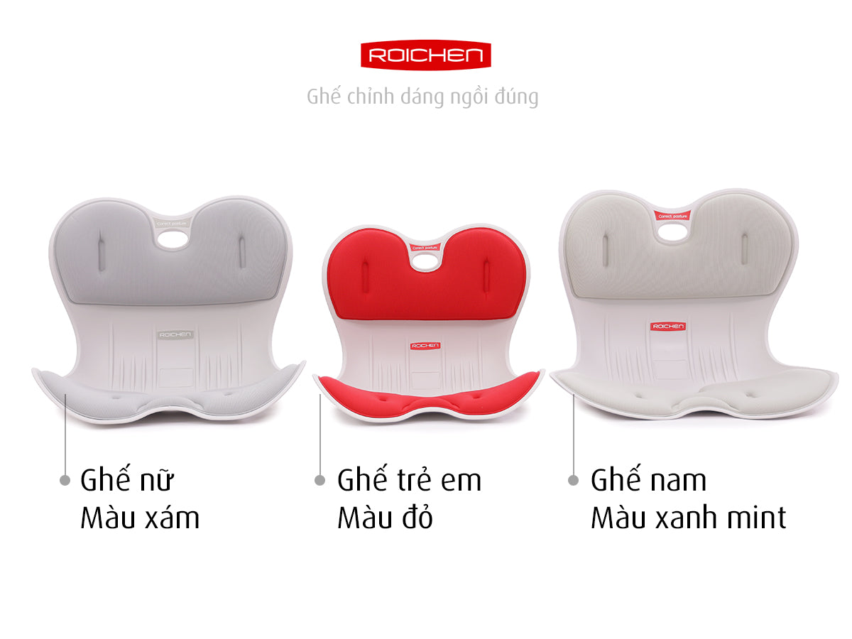 Combo Ghế chỉnh dáng ngồi đúng gia đình Roichen
