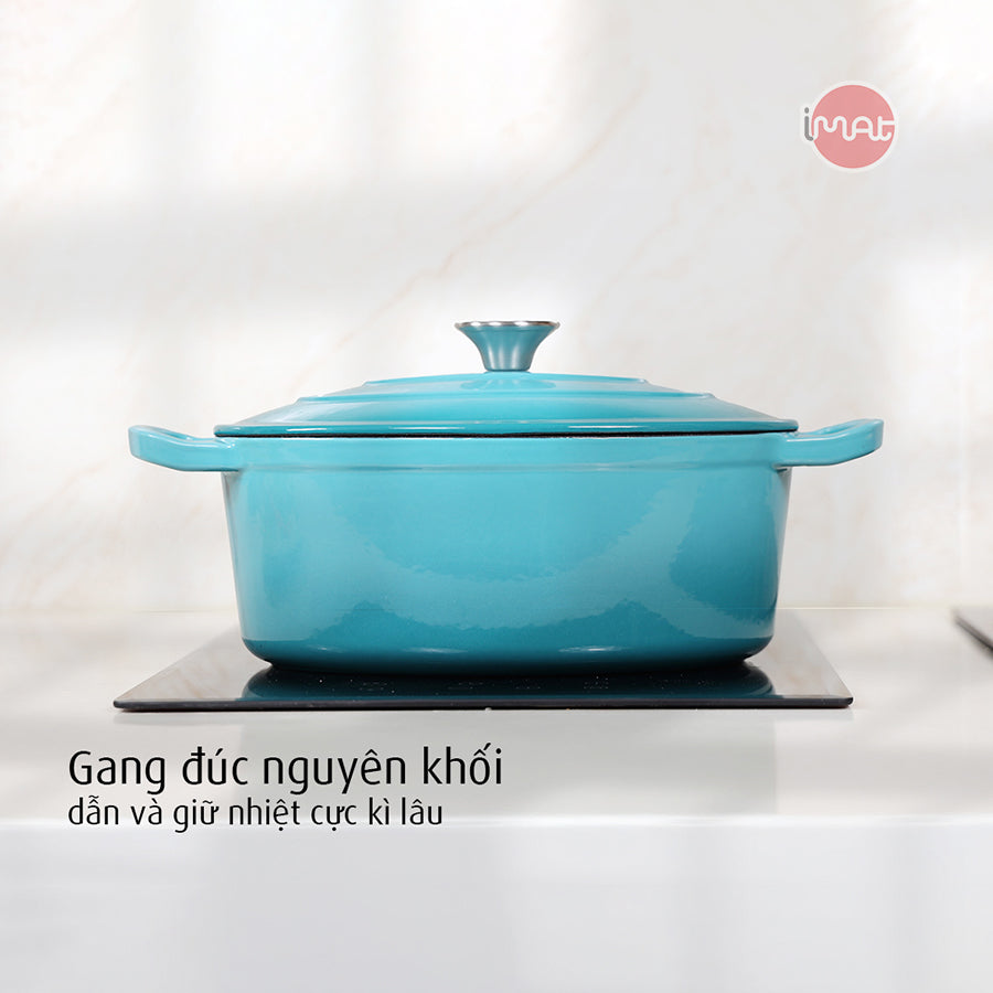 Nồi gang tráng men oval 30cm