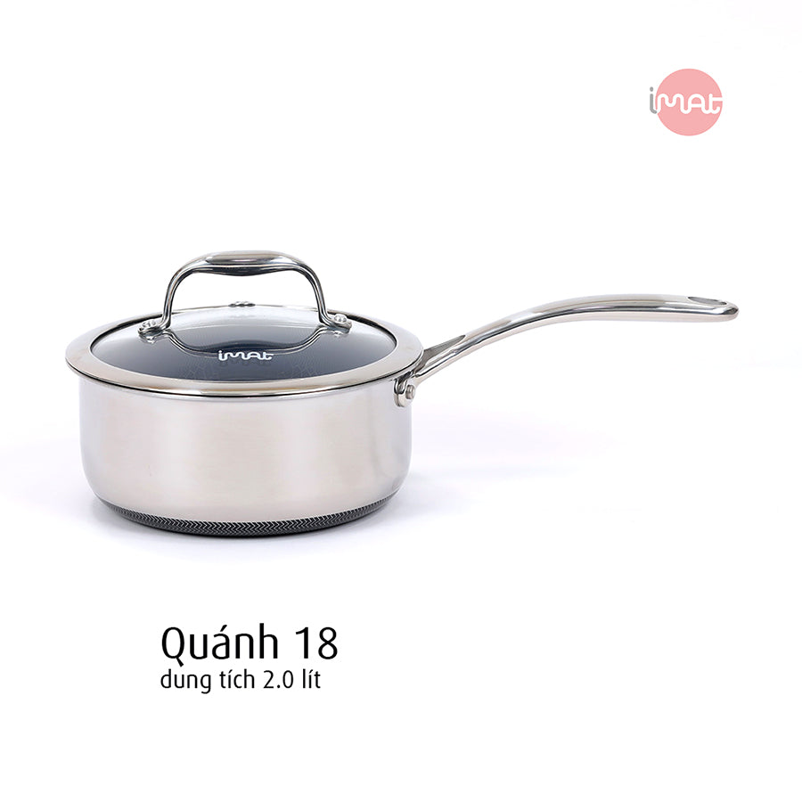 Bộ 5 nồi chảo iMat Hybrid lòng xanh