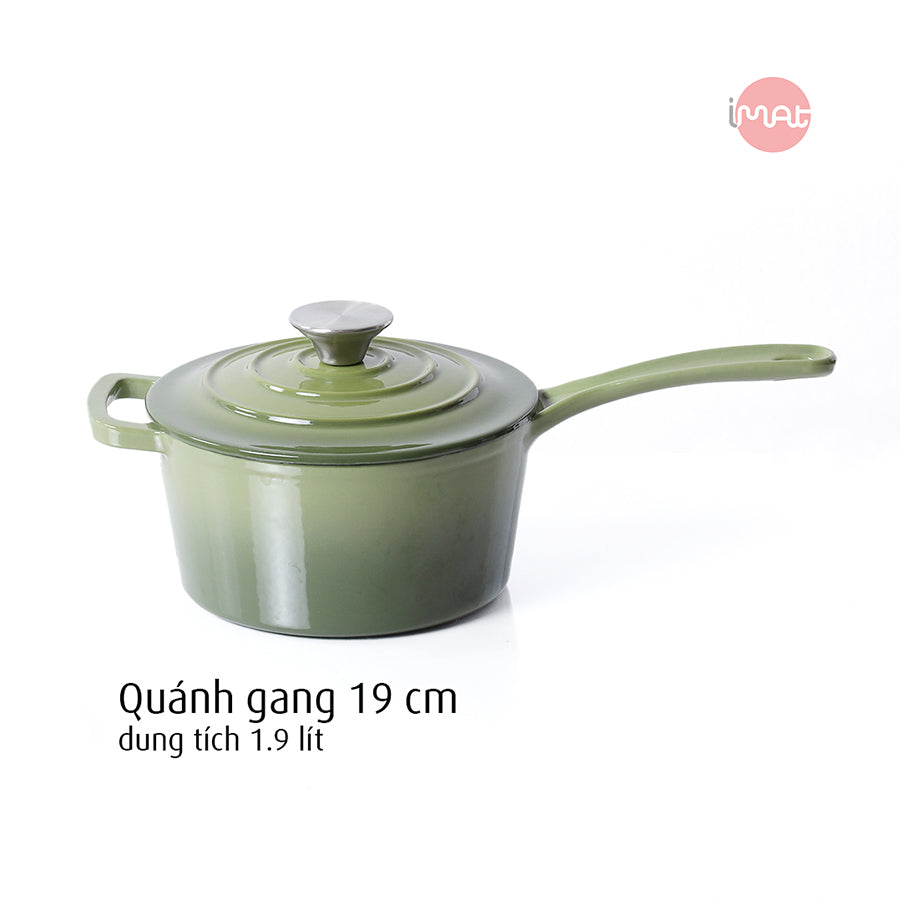 Quánh gang tráng men 19cm