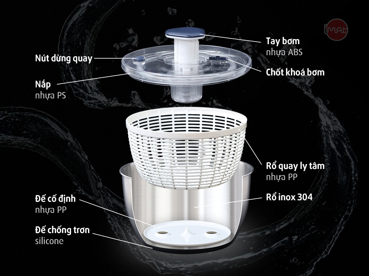Rổ quay rau tách nước