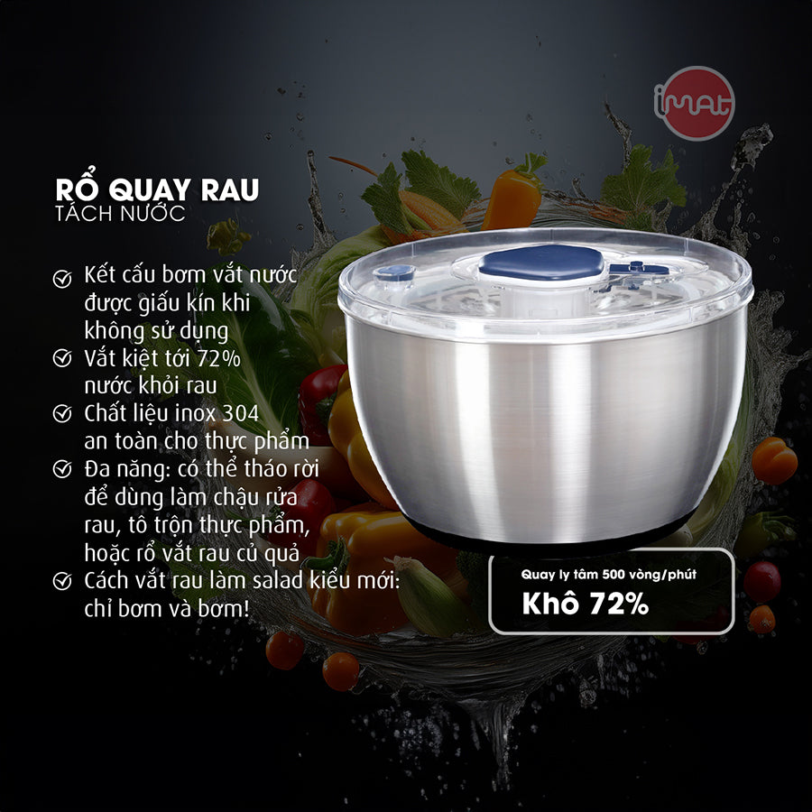 Rổ quay rau tách nước