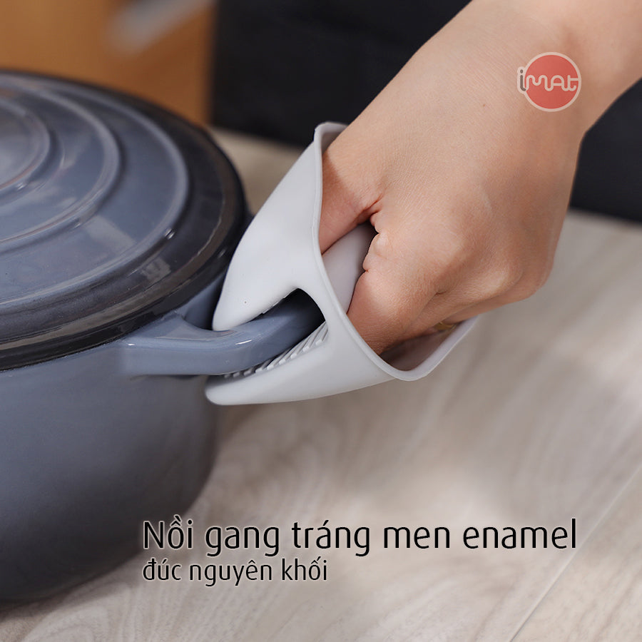Nồi gang tráng men 20cm-22cm