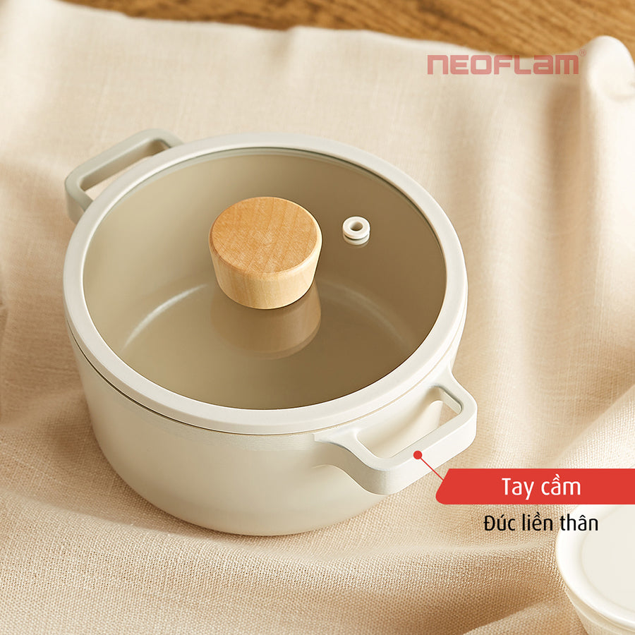 Nồi Fika Hàn Quốc, tráng gốm chống dính, đáy từ