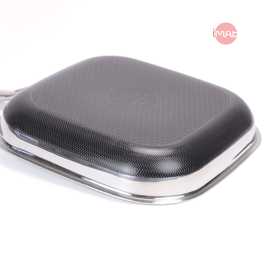 Chảo vuông iMat Hybrid lòng đen