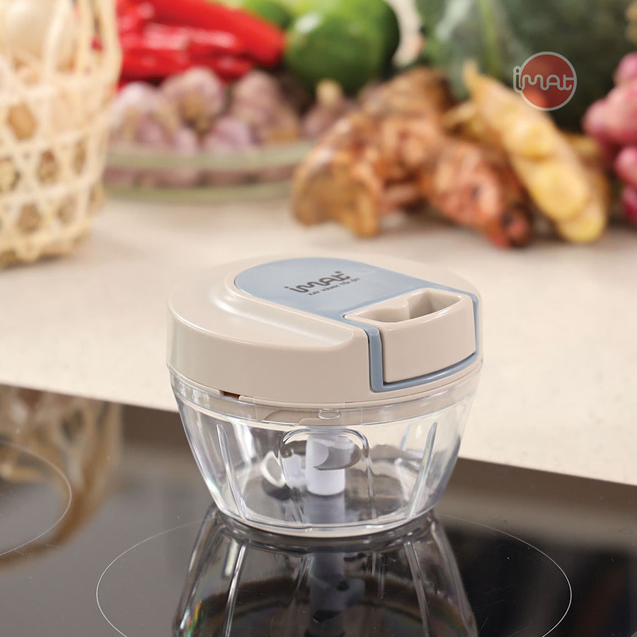 Cối xay tỏi ớt kéo tay cốc Tritan