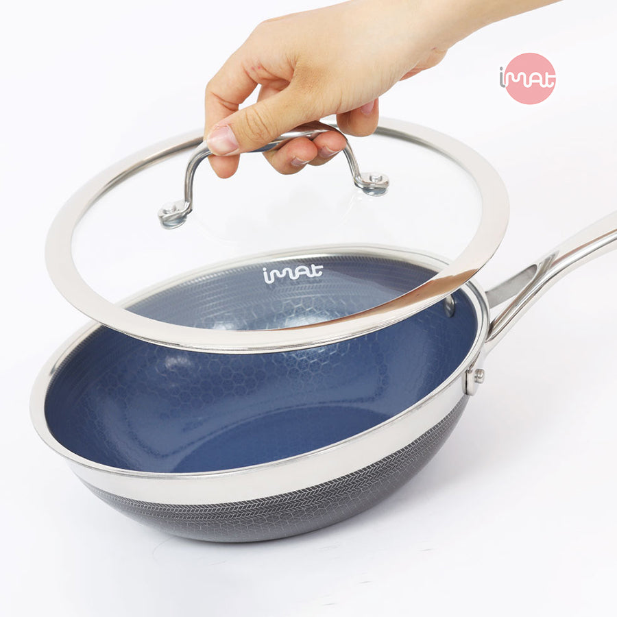 Bộ 5 nồi chảo iMat Hybrid lòng xanh