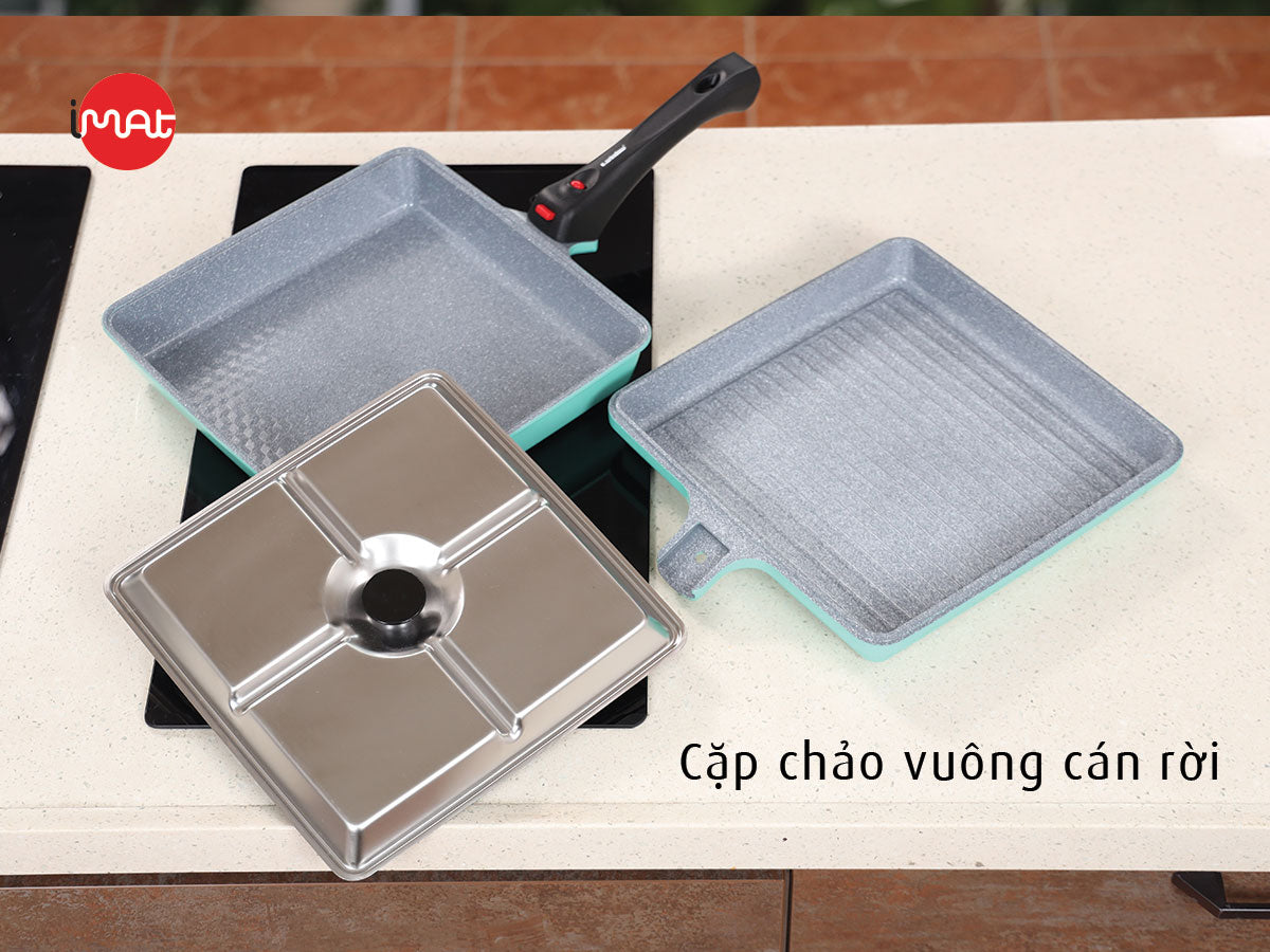 Combo vuông nướng 26 E.window cán rời 4 hướng - Hàn Quốc