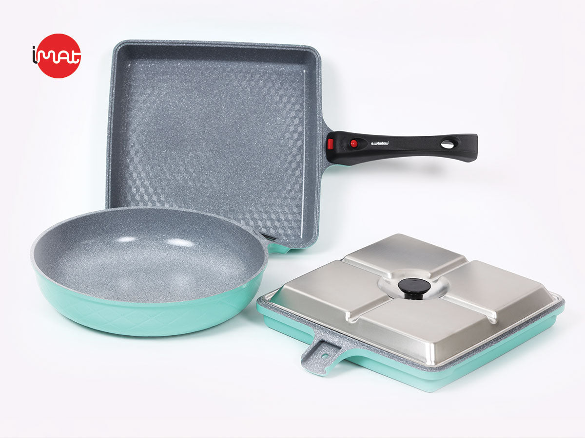 Combo vuông nướng 26 E.window cán rời 4 hướng - Hàn Quốc